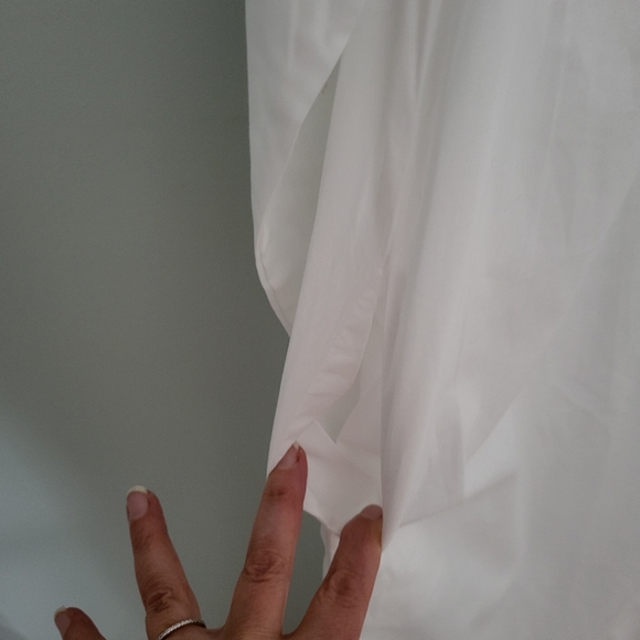 Eileen West XS Long White Long Sleeve Cotton Nightgown Pockets Cottagecore New - Picture 11 of 12